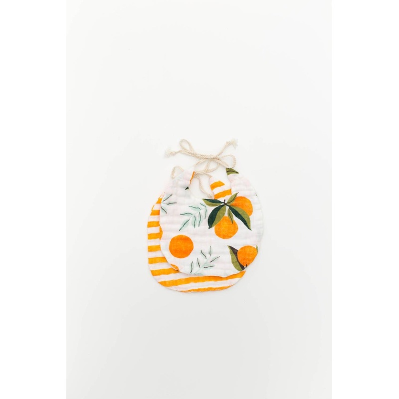 Clementine and Citrus Stripe Bib Pack