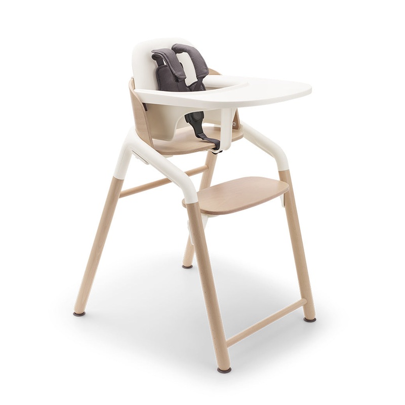 Giraffe High Chair Neutral Wood / White