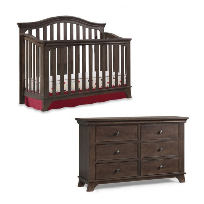 Westwood Kensington 2 Piece Nursery Set – Crib and Double Dresser in Madeira