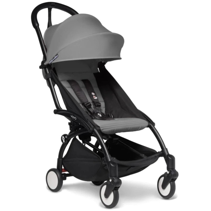 YOYO Stroller with 6+ Seat Pack Black Frame Ginger Seat Pack