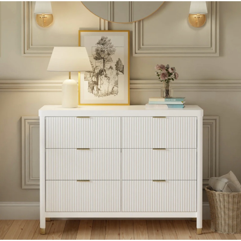 Namesake Brimsley 6-Drawer Assembled Dresser Warm white