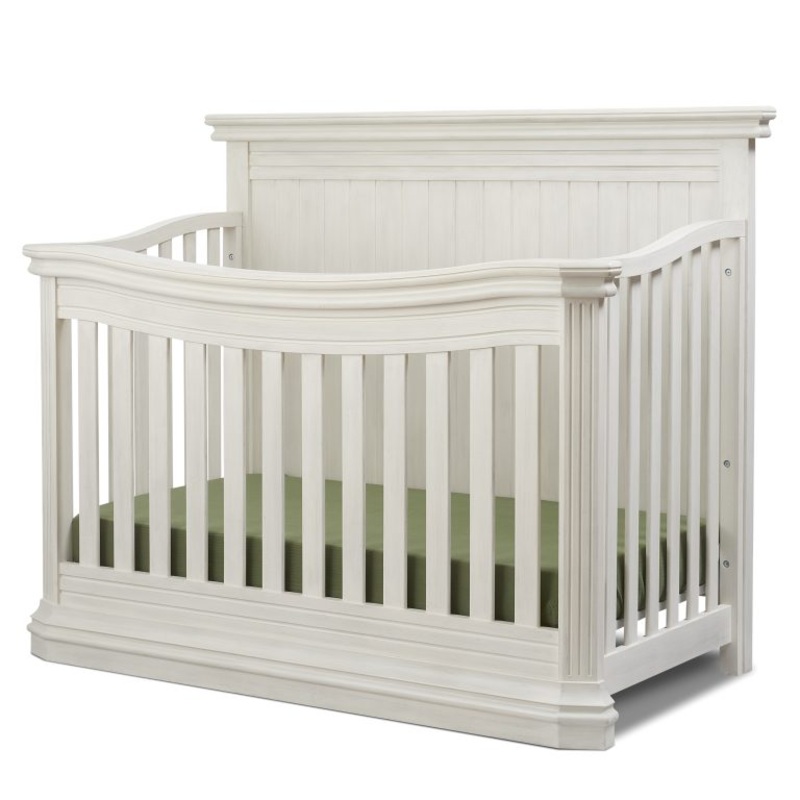 Sorelle Vista Elite Panel Flat top 4 and 1 crib – Brushed Ivory Brushed Ivory