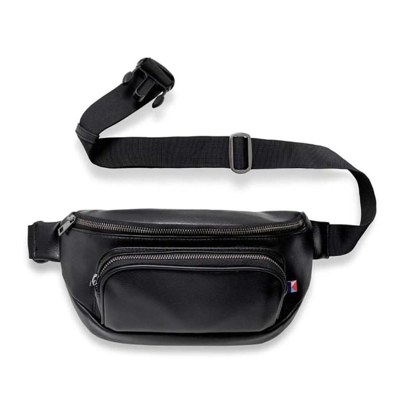Kibou Diaper Belt Bag, Vegan Leather Black
