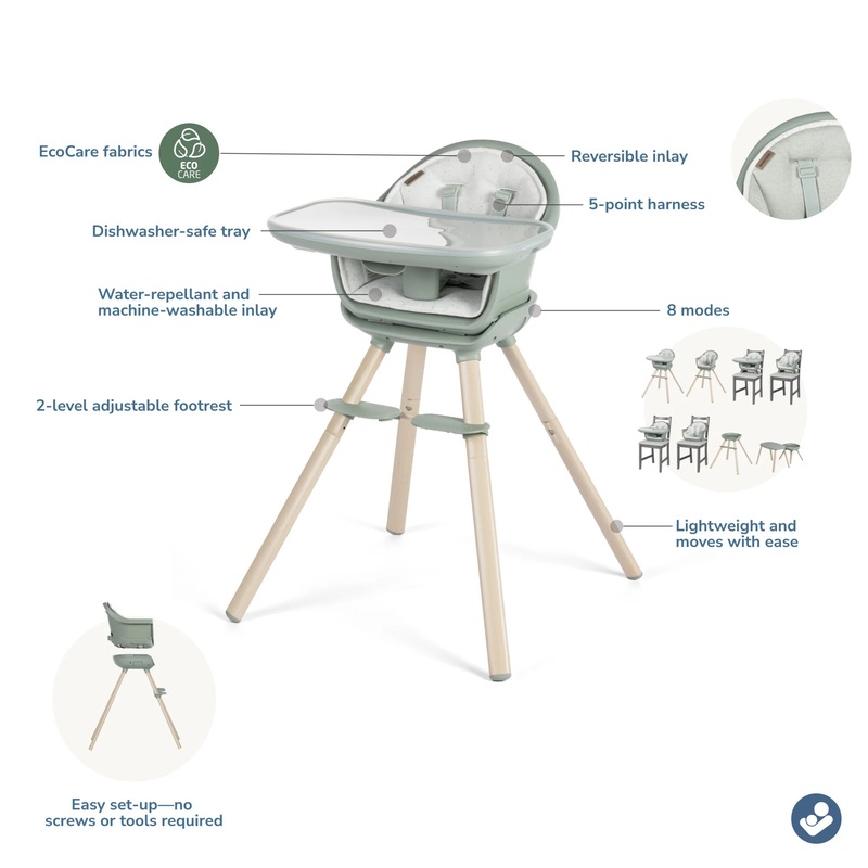 Maxi-Cosi Moa 8-in-1 High Chair Classic Oat – EcoCare
