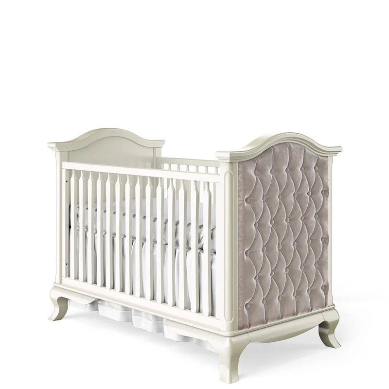 Romina Cleopatra Classic Crib (Tufted Sides) Albero Puro Beige Linen
