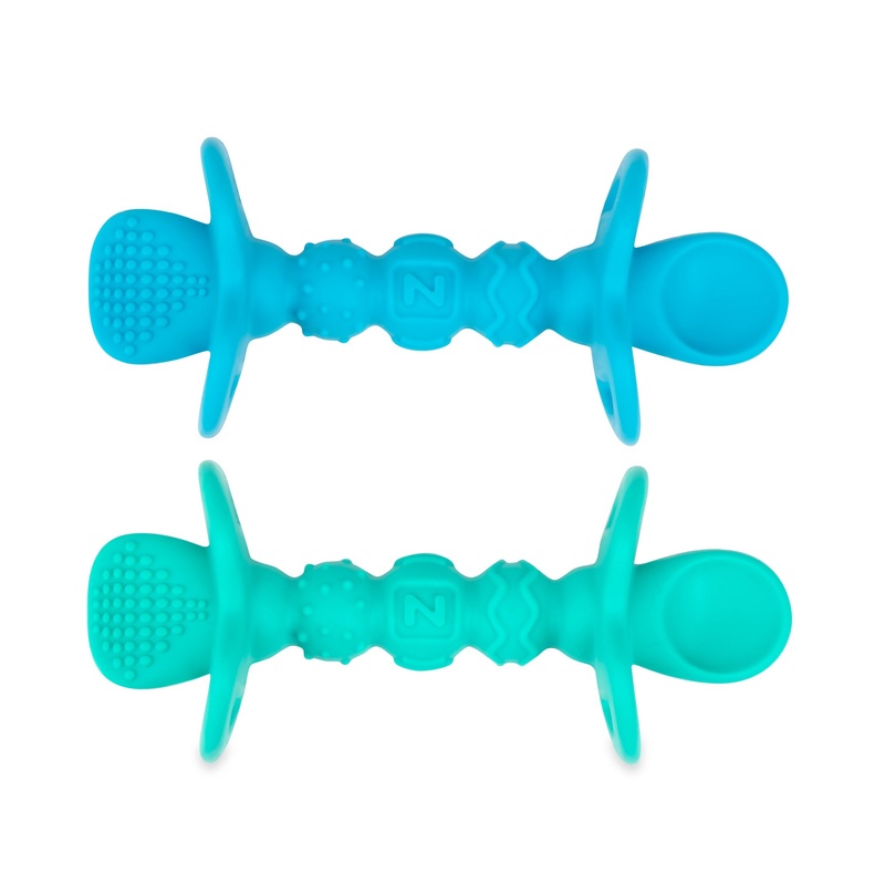 Dipeez Self-Feeding Spoons (2 Pack) Blue & Aqua