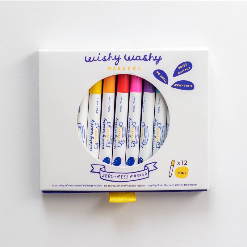 Wishy Washy Markers MINI – Set of 12 Assorted Colors