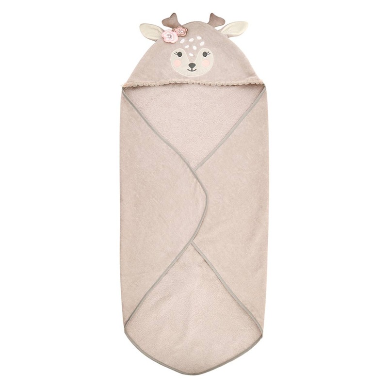 Hooded Towel – Fawn 100% Velour Terry Cloth 31″ W x 31″ H