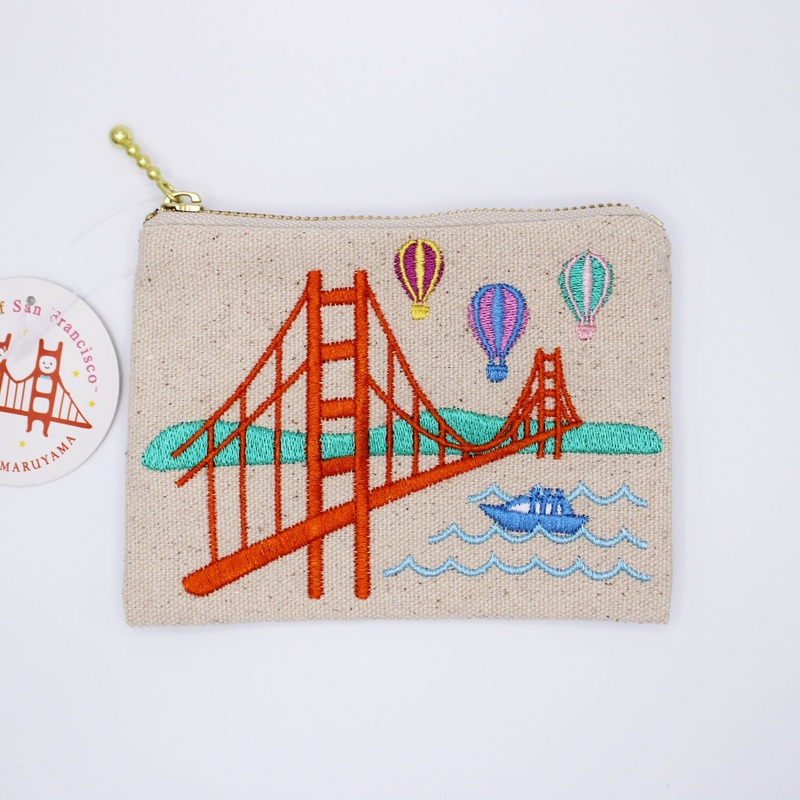 San Francisco Colorful Balloons Embroidered Coin Purse