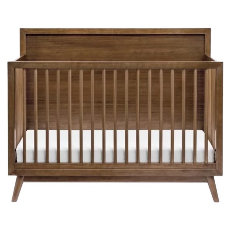 Babyletto Palma 4-in-1 Convertible Crib with Toddler Bed Conversion Kit Natural Walnut