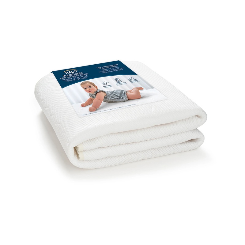 Halo Breathable Crib Mattress Cover – White