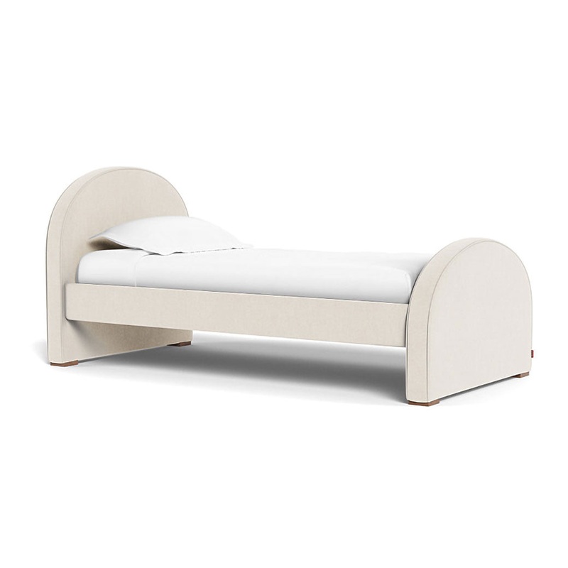 Luna Twin/Full Bed Performance Heathered Dune Twin High Headboard + Low Footboard