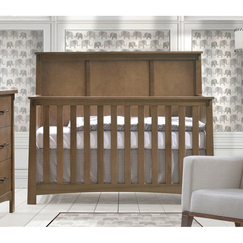 NEST Bruges Collection 5 in 1 Convertible Crib in Autumn Walnut