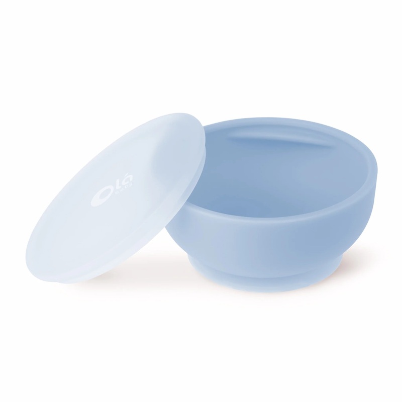 Olababy Suction Bowl with Lid – Blueberry