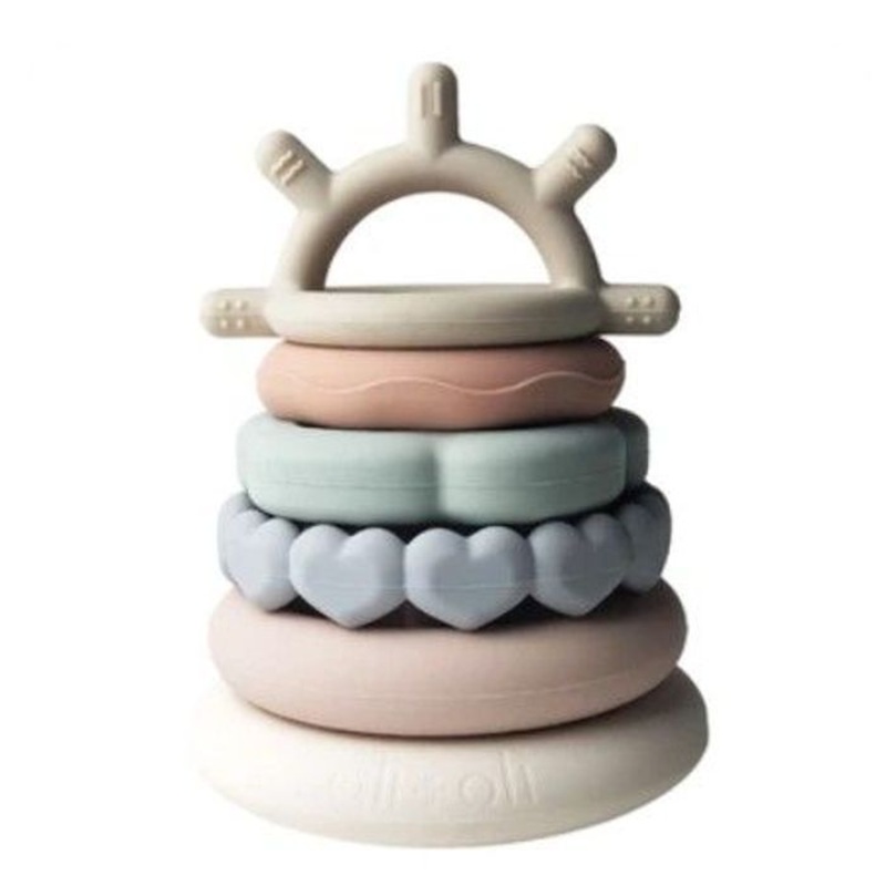 Ali + Oli Silicone Stacking Rings Moon