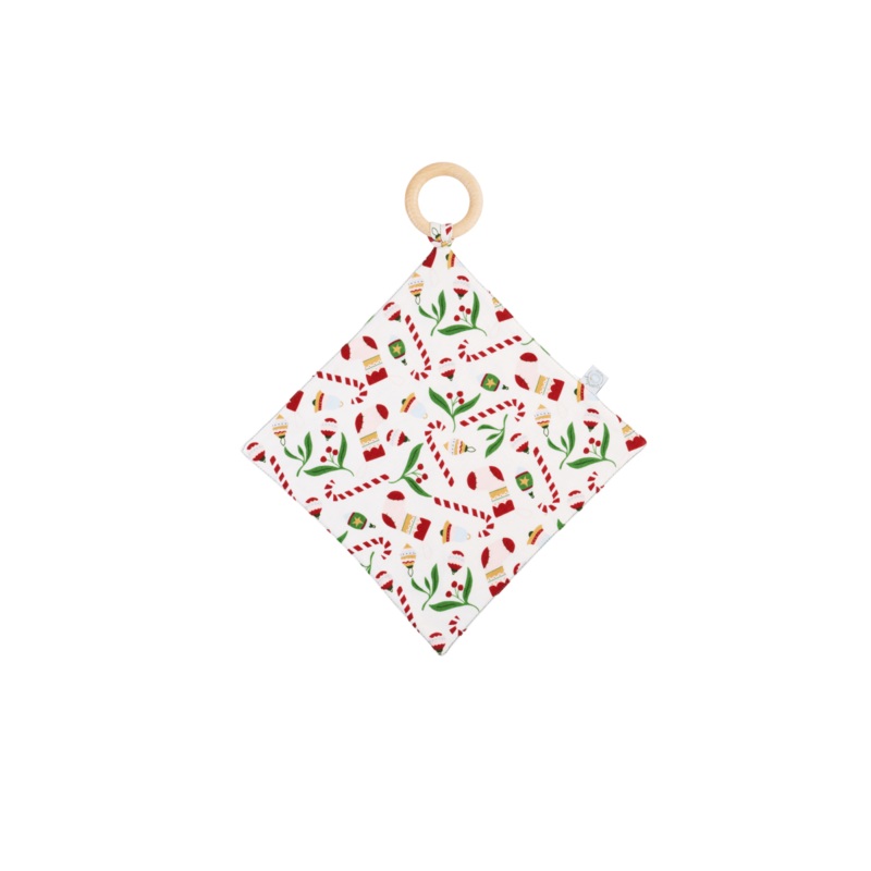 Bamboo Lovey w/ Teething Ring Olive