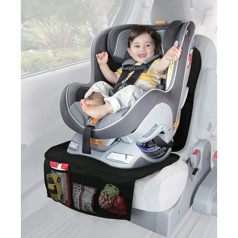 Car Seat Protector with Storage Pouch