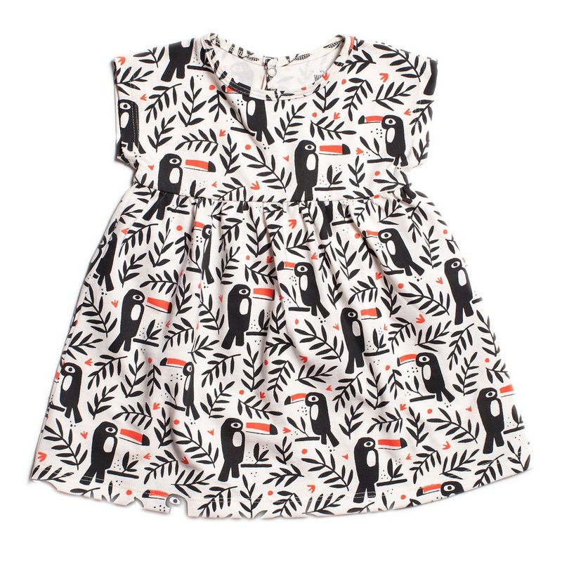 Merano Baby Dress – Toucans Black – Choose Size –