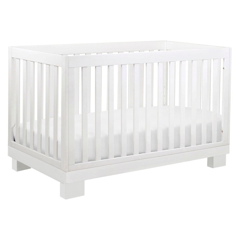 Modo 3-in-1 Convertible Crib with Toddler Bed Conversion Kit White