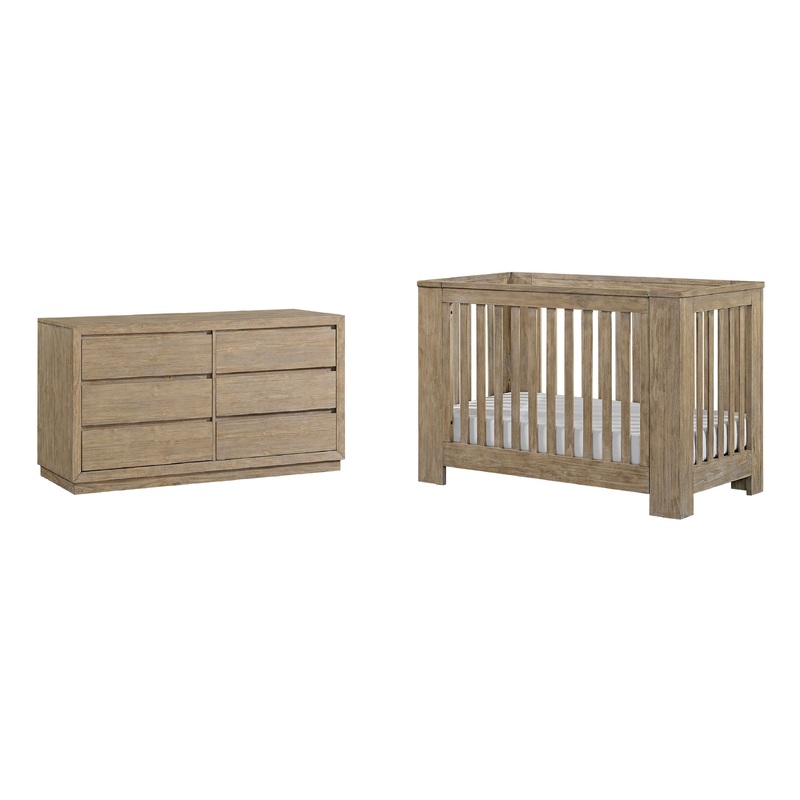 Westwood Bello 3 in 1 Cottage Crib & Double Dresser Cocoa