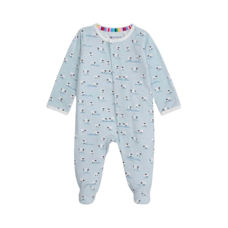 Magnetic Me BAA BAA Baby Modal Footie, Blue Newborn