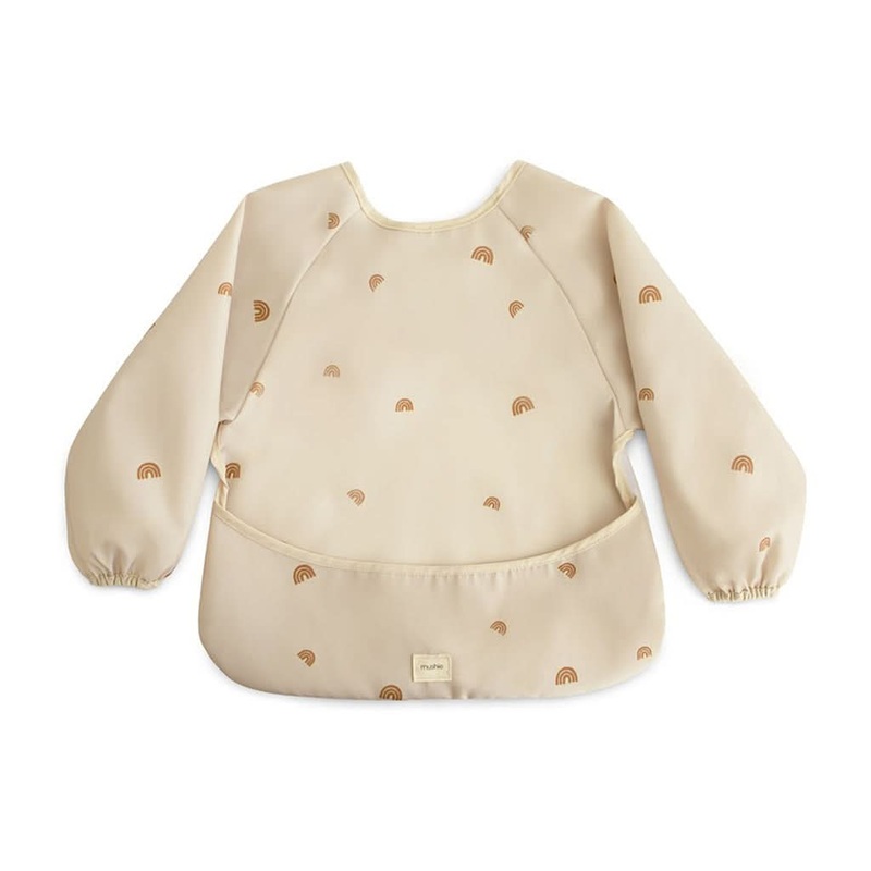 Mushie Long Sleeve Bib Rainbows