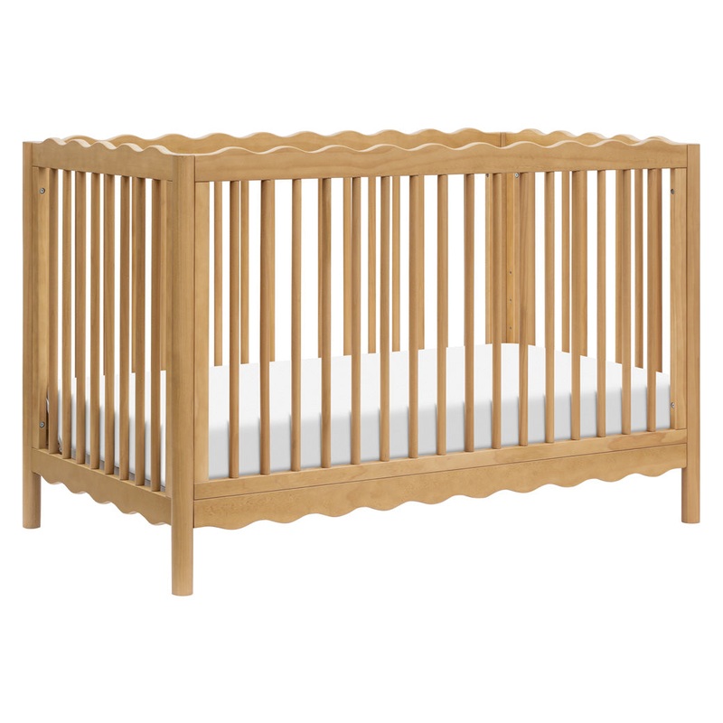Swell 4-in-1 Convertible Crib with Toddler Bed Conversion Kit Honey