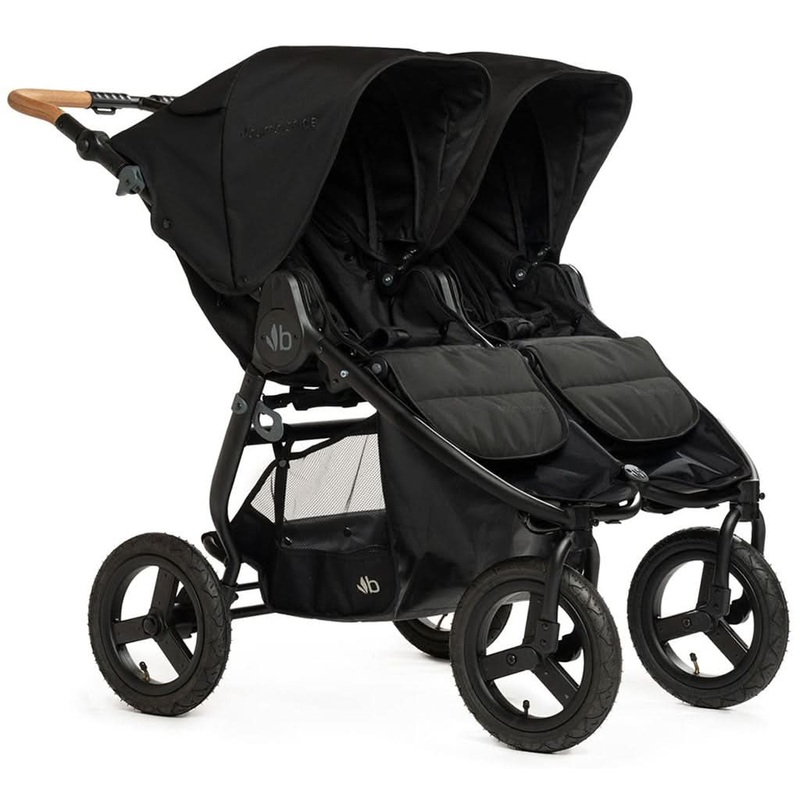 Bumbleride Indie Twin Double Stroller Black / Black Frame