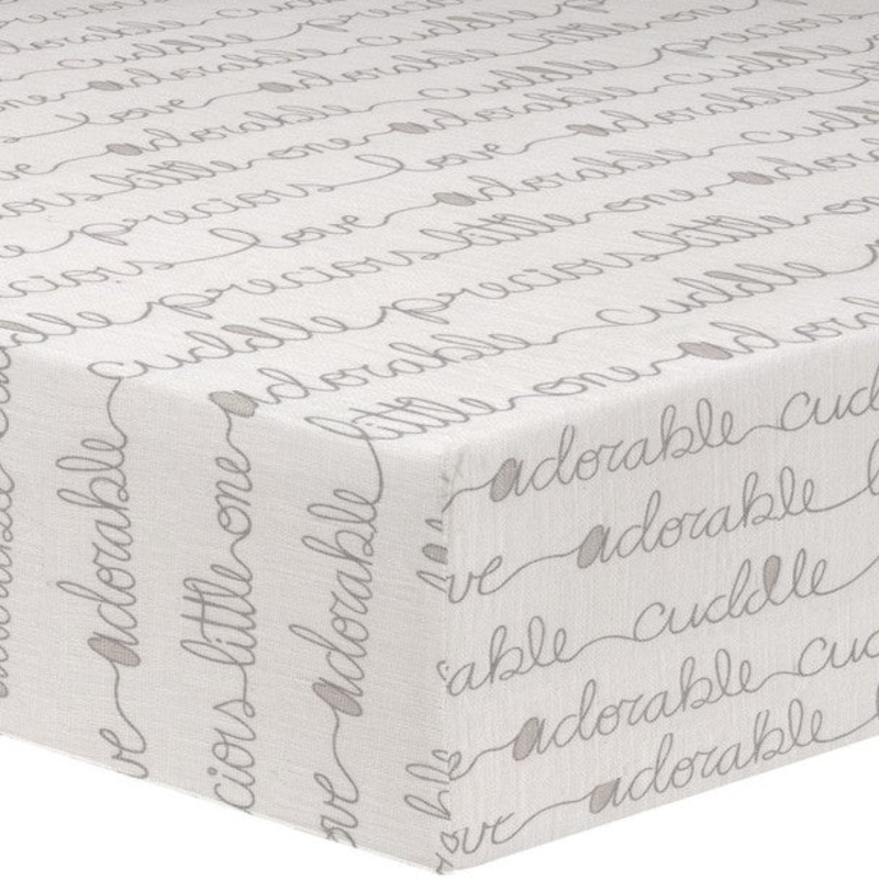 Liz and Roo Cursive Crib Sheet