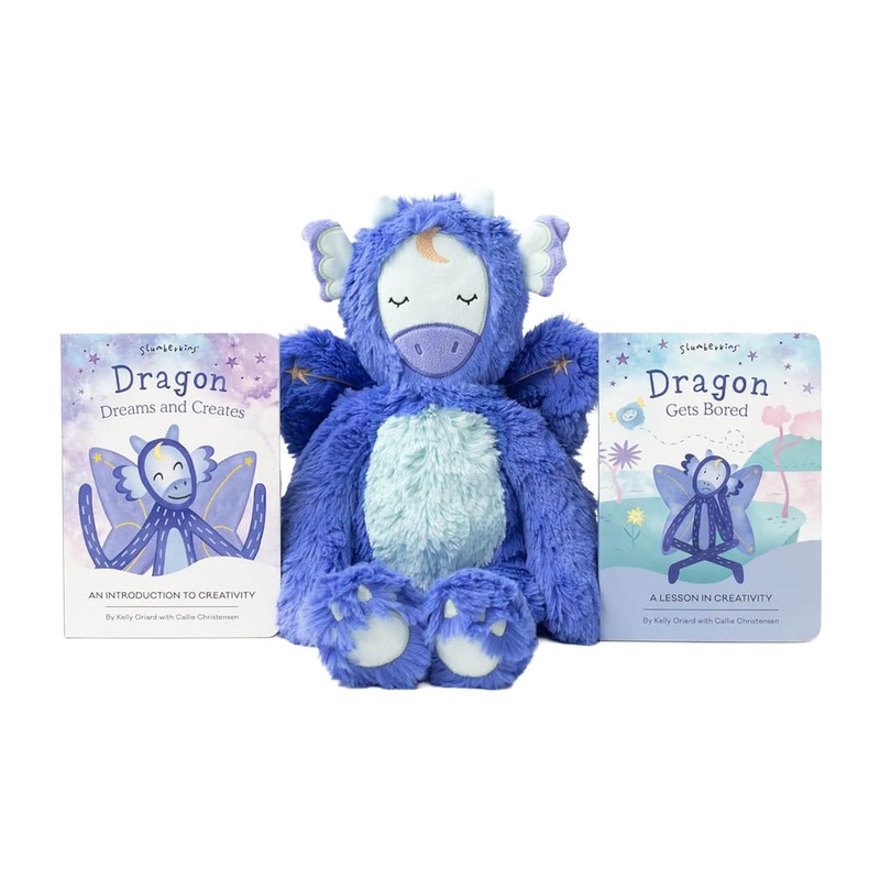Slumberkins Dragon Kin, Creativity, 2 Books Blue