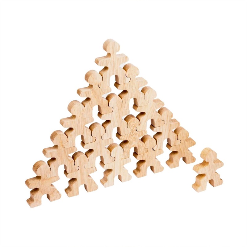 Wooden Toy Stacking Set Half Flock (16pcs)