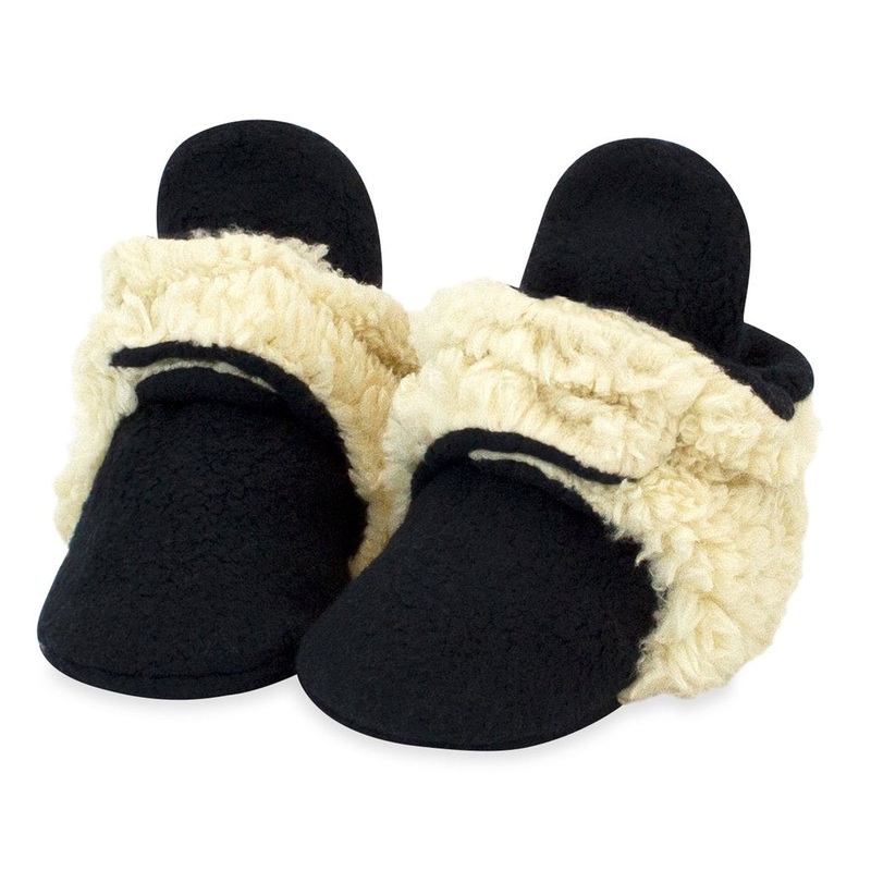 Zutano Cozie Furry Booties 3M Black