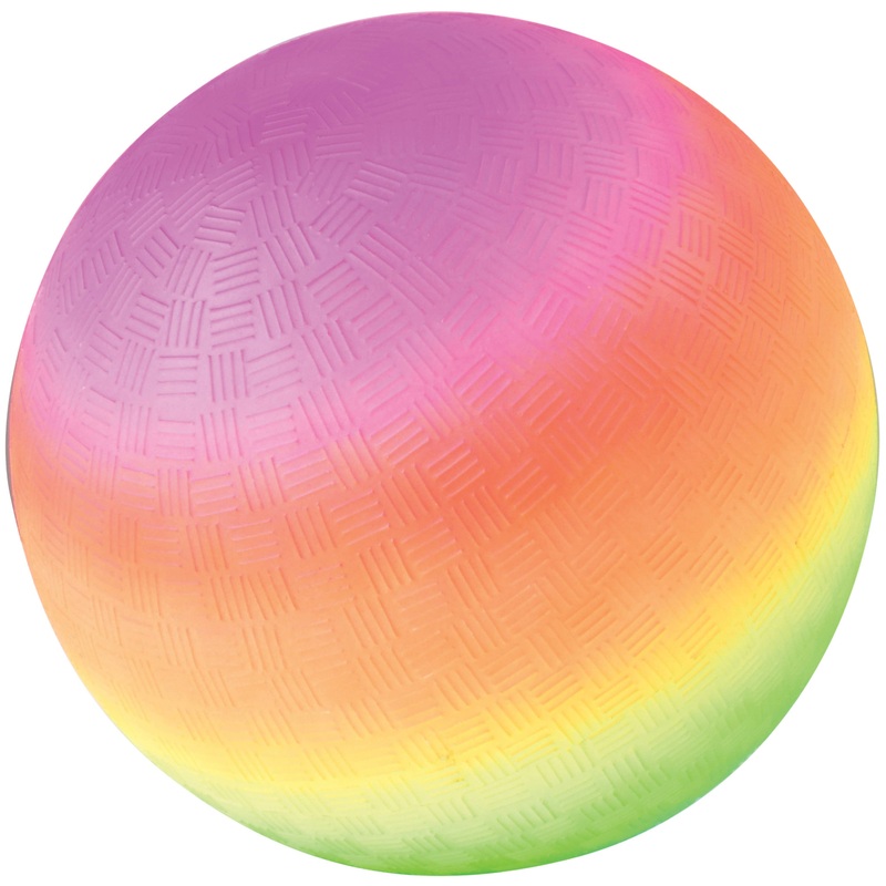 9″ Rainbow Playground Balls 12-unit case pack (Polybags)