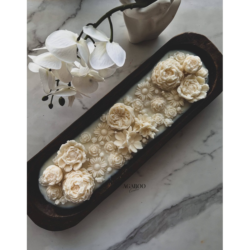 Dough Bowl Candle 19″ X 5″ X 2″ 28oz Natural Wood NaturalSoyWaxScent