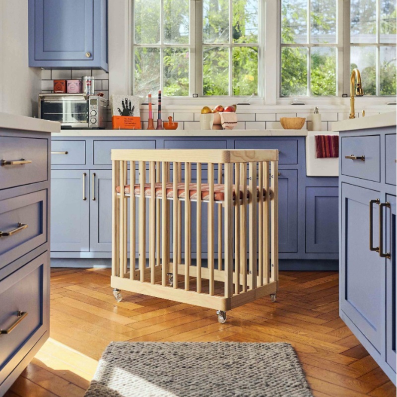 Babyletto Pogo 8-in-1 Convertible Crib with All-Stages Conversion Kits Blonde