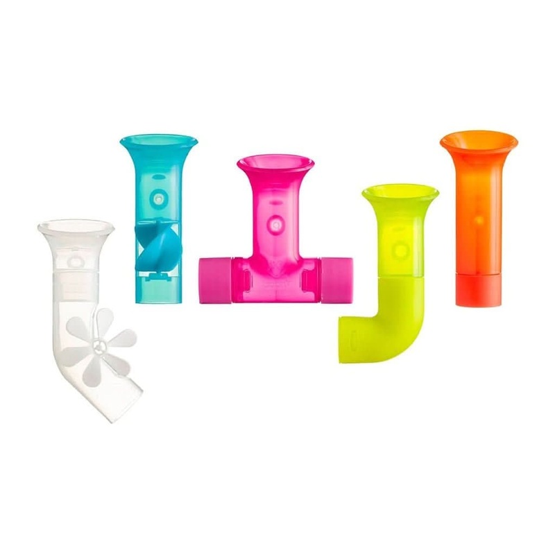 Boon Set of 5 Building Bath Pipes Toy Blue