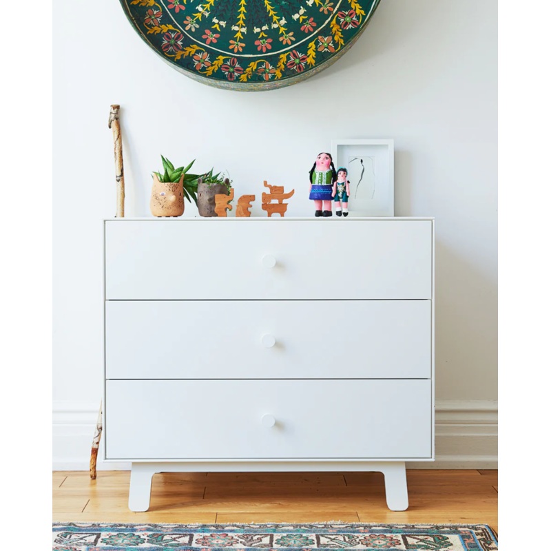 Merlin 3 Drawer Dresser Sparrow White/Birch