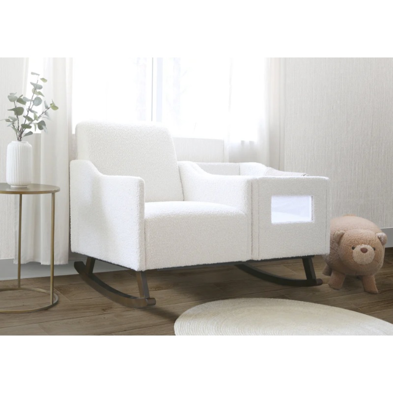 Emerson Nursery Rocker and Bassinet Cream Boucle