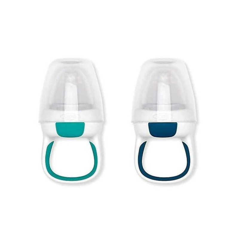 OXO Tot Silicone Self Feeder, 2-Pack, Navy/Teal Pink/Teal