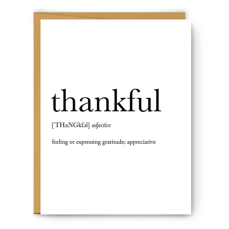 Thankful Definition – Thank You Card