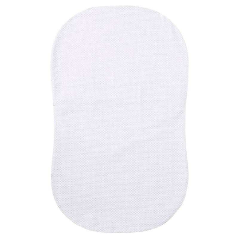 Halo Bassinet Fitted Sheet in Gray Pin Dot