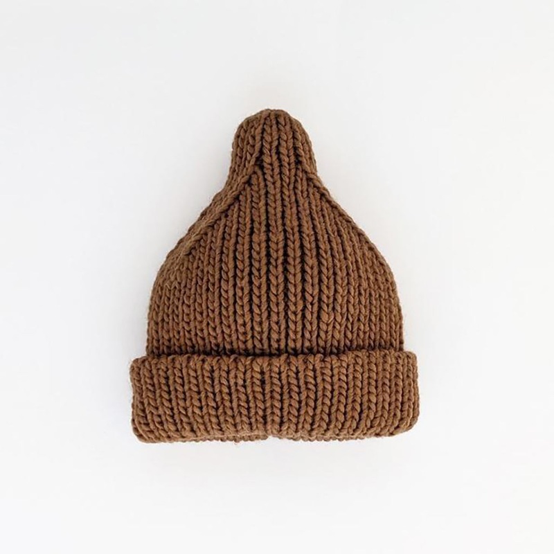 Peak Knit Beanie | Pecan 0-6 Months