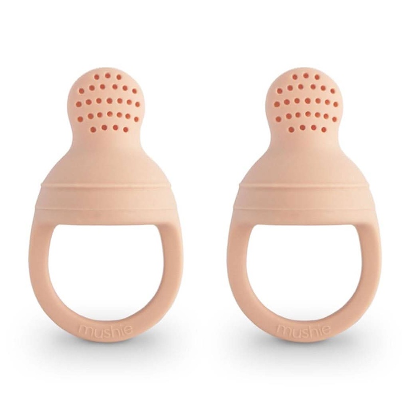Mushie Silicone Fresh Food Feeder 2 Pack Blush