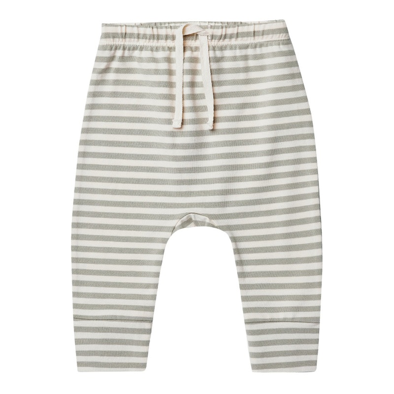 Drawstring Pant | Pistachio Stripe 0-3 Months