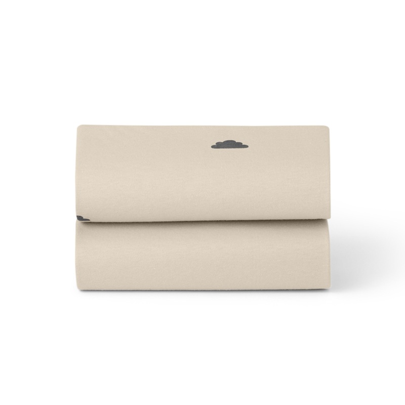 Snuz Bassinet 2 Pack Fitted Sheets – Sand Cloud