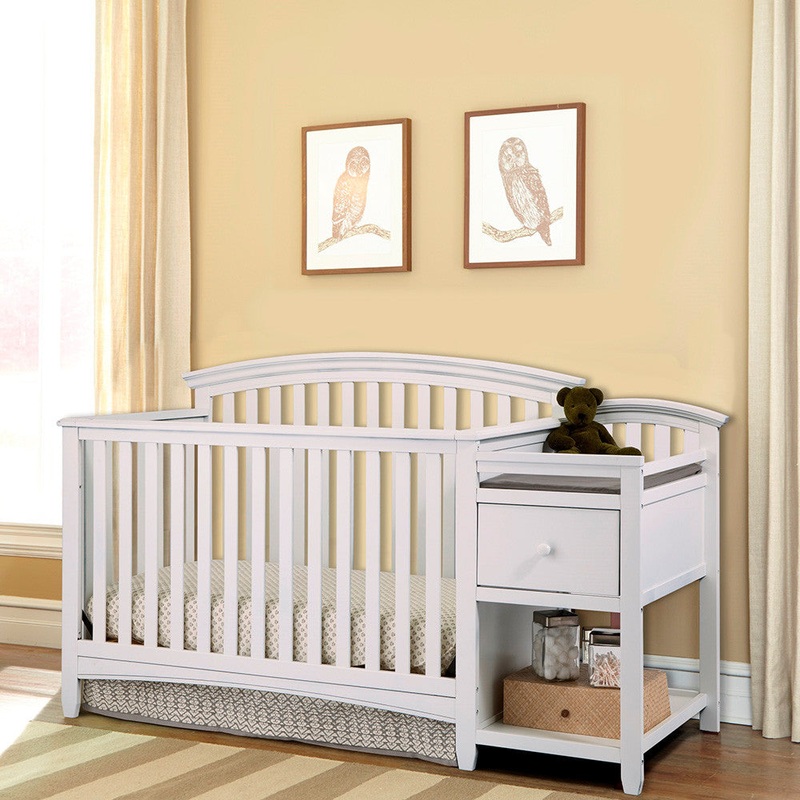Westwood Montville Crib And Changer W/Pad In White