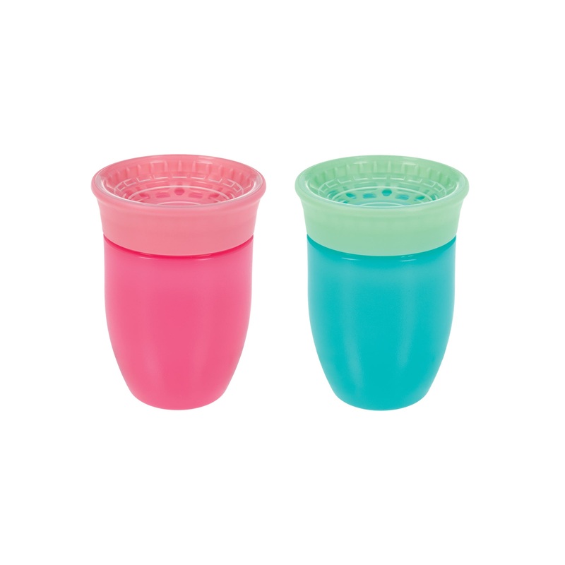 360 Wonder Cup (2 Pack – 7 oz) | Pink/Aqua