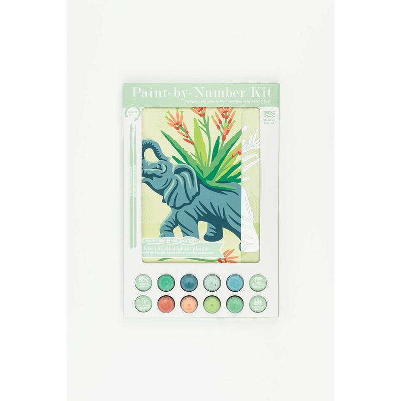Aloe Vera in Elephant Planter Paint-by-Number Kit