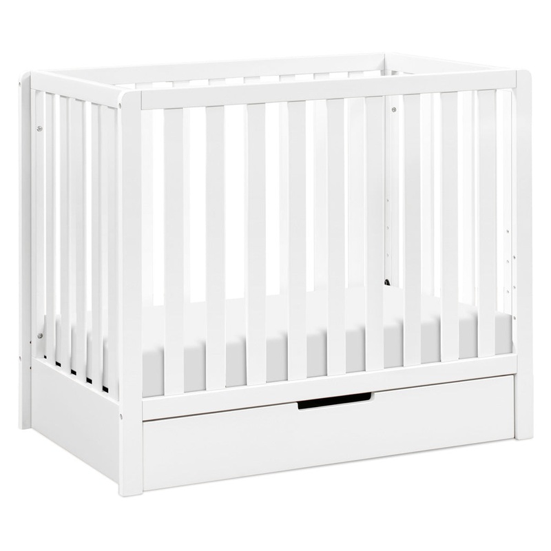 Colby 4-in-1 Convertible Mini Crib with Trundle White