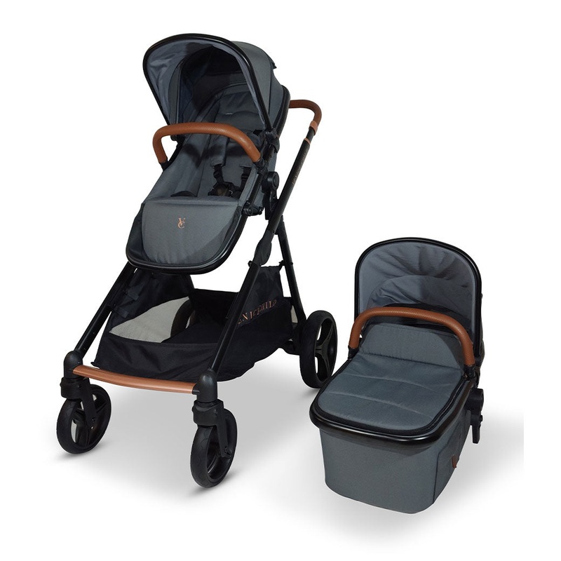 Ventura Single to Double Sit-and-Stand Stroller & Bassinet Shadow